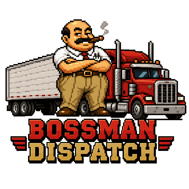 Bossman beside his red rig